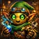 Colorful cartoon alien avatar with large eyes and vibrant background